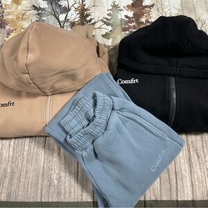 Comfrt zip-up Sweatshirts & Sweatpants Set